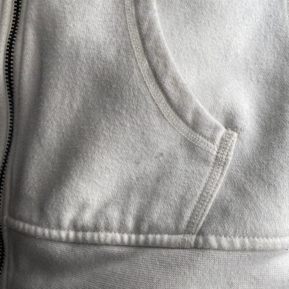 White Authentic Champion Hoodie Zip Up Size M - Picture 5 of 5